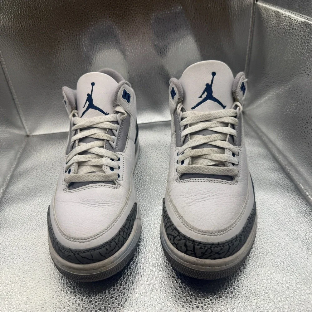 Size 8 Air Jordan Air Jordan 3 Retro Midnight Navy Mens Sneaker Shoes CT8532-140